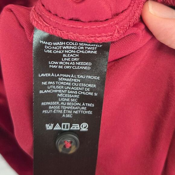 Anthropologie Pilcro Hadley Crushed Red Velvet Button Shirt XS Top Soft Warm NWT - Picture 9 of 14